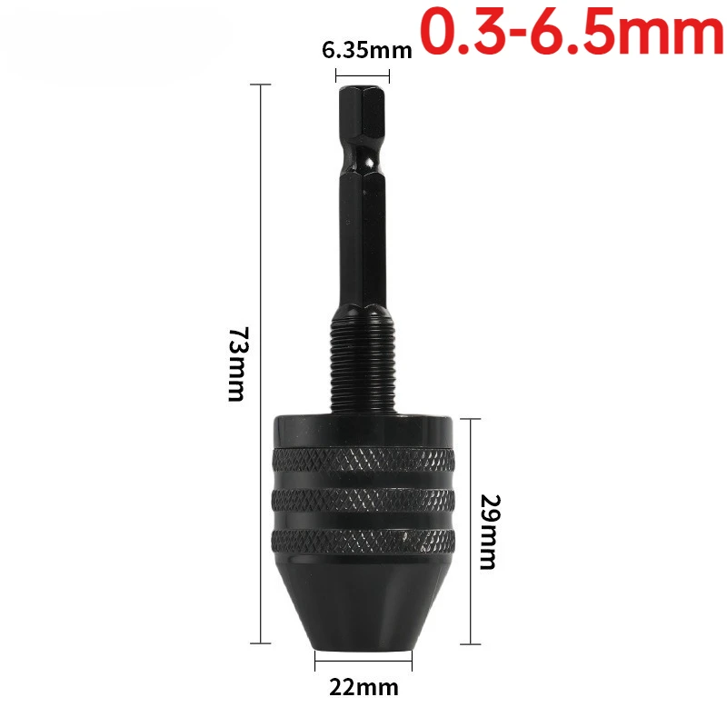 0,3-6,5mm Schnellwechsel-Sechskant-Bohrfutter Dreiklauen-Selbstzentrierendes Spiralbohrfutter 0,3-3,6mm Elektrische Schleifwerkzeuge – Detail 2
