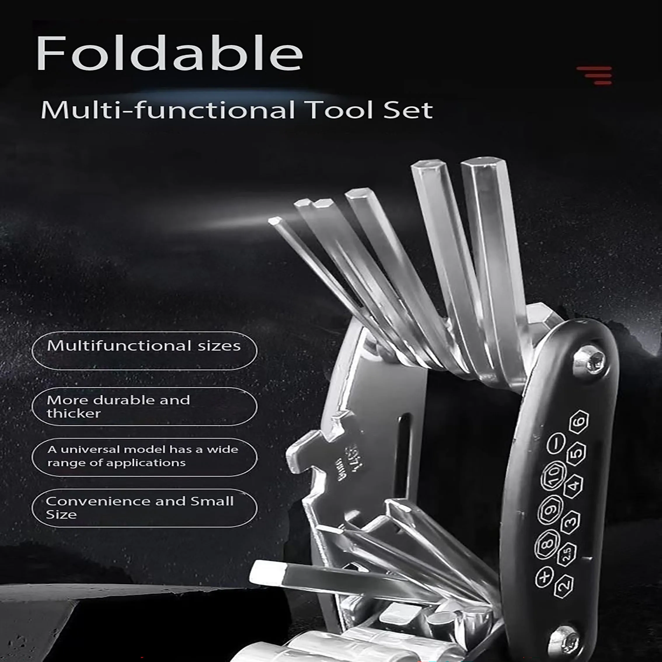 

New multifunctional folding screwdriver set wrench, household universal hexagonal combination wrench screwdriver
