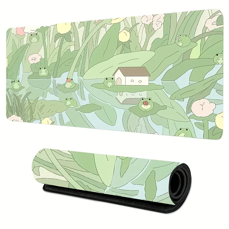 

The anti-slip rubber base of the cute Frog House mouse pad is washable and suitable for gamers and home use