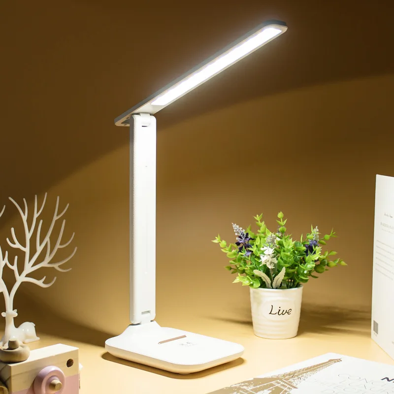 Foldable Table Lamp Led Desk Lamp supports three-speed dimming USB Rechargeable Eye Protection Desk Lamp for Student Dormitory