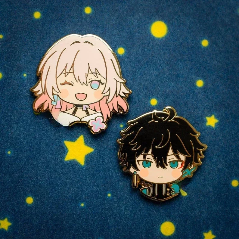 HSR March 7th and Dan Heng Honkai Star Rail   Enamel Pin
