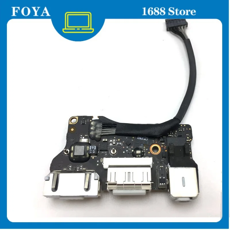 

For MacBook Air 13" A1466 MD760 820-3455-A DC-in Power Jack I/O Board with USB Audio MagSafe 2 Flex Cable Compatible