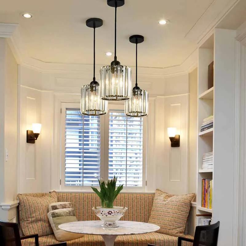 

Современная люстра-подвеска E27 в стиле люкс с кристаллами, черно-золотая, в скандинавском стиле, со светодиодами и прозрачными LED-кабелями, подходит для столовых