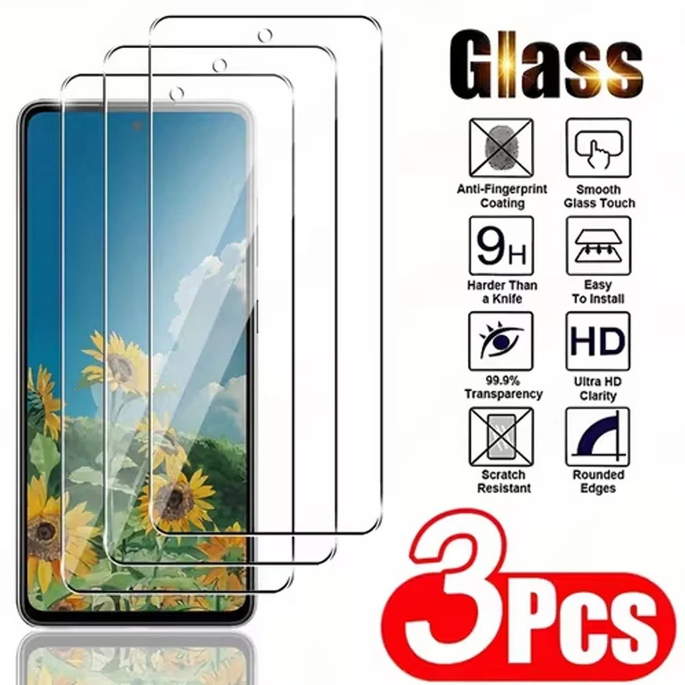 1/3pcs HD Screen Protectors For Samsung A56 A36 A37 A57 S24 FE S23 FE A54 A52 A17 A07 A15 A53 A04S A34 A55 A52S Tempered Glass
