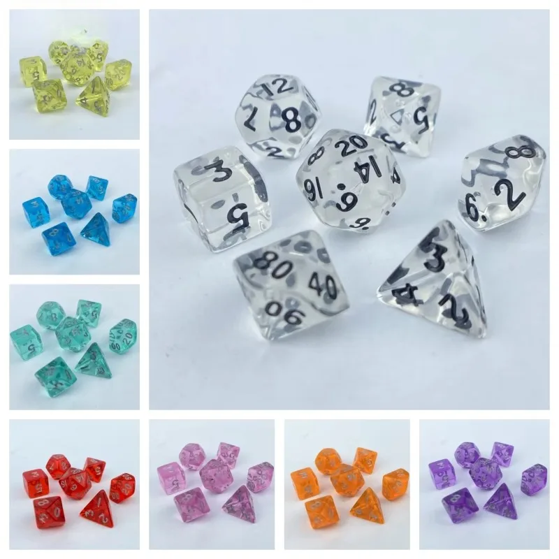 10Pcs of 16mm D6 Dice Square Retro Colorful Number Dice Set Polyhedral Dices DND Dice Set for TRPG Cthulhu COC Table Board Game