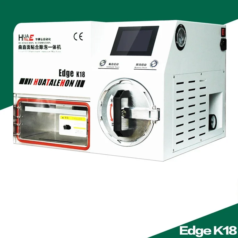 HUATAIE Edge K18 Laminating Machine Glass OCA Vacuum Bubble Remover LCD Screen Edge Flat Refurbish Laminator for Samsung iPhone