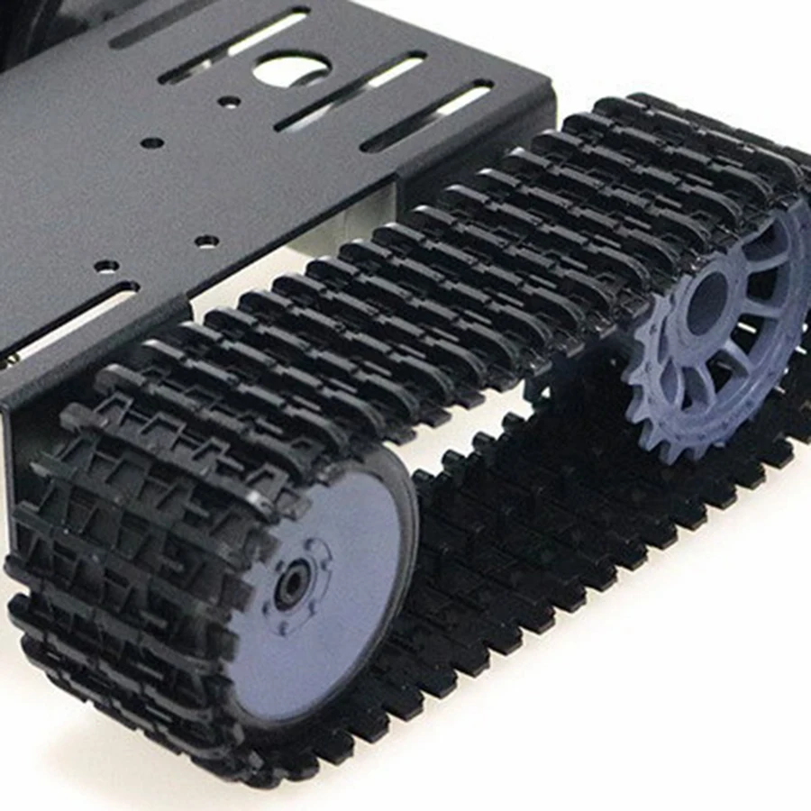 Inteligente Tank Car Chassis, Rastreado Plataforma Robô Crawler, Dual DC, 12V Motor, DIY para Arduino, T101-P, TP101