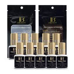 10 Bottles Original IB IBeauty Super Plus Glue for Eyelash Extensions 5ml Korea Gold Cap False Eyelash Glue Makeup Tools Supplie