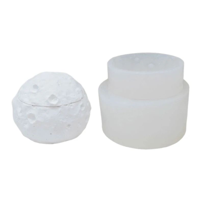 Moon Shaped Holder Molds, Resins Jar Molds with Lid Molds for Candle Cup Drop Shipping