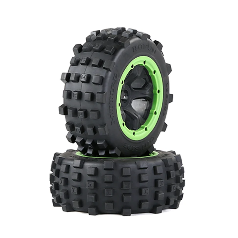 Off-Road carro pneus traseiros, 1, 5 BAHA ROVAN, KM BAJA, 5T, 5SC, 5FT, RC carro brinquedos peças, 195x80mm, verde