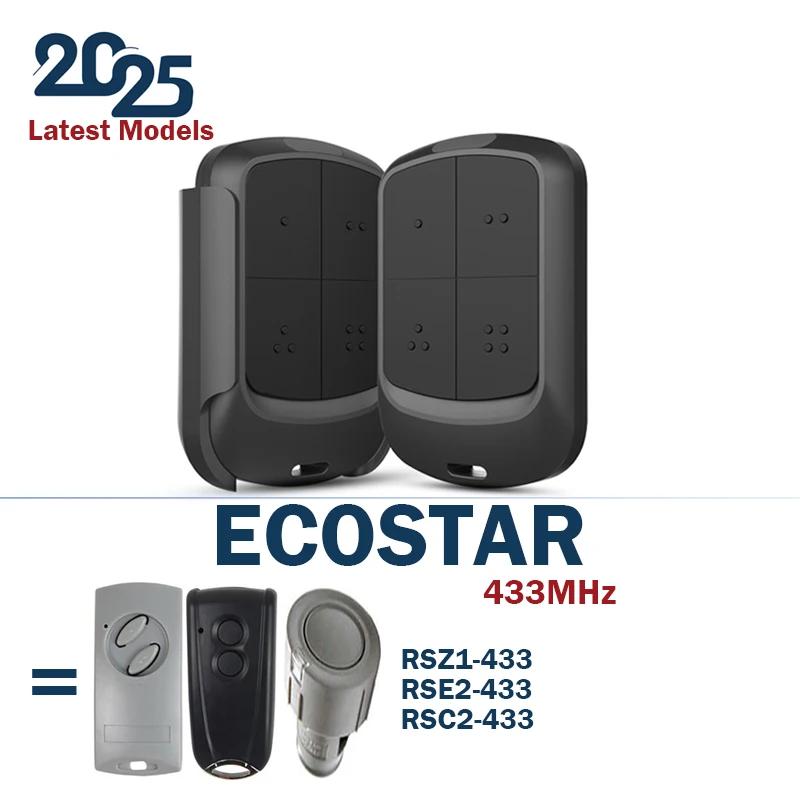 Telecomando clone ECOSTAR RSC2-433 RSE2-433 RSZ1-433 Telecomando per porta da garage 433 MHz Telecomando per cancello di recinzione