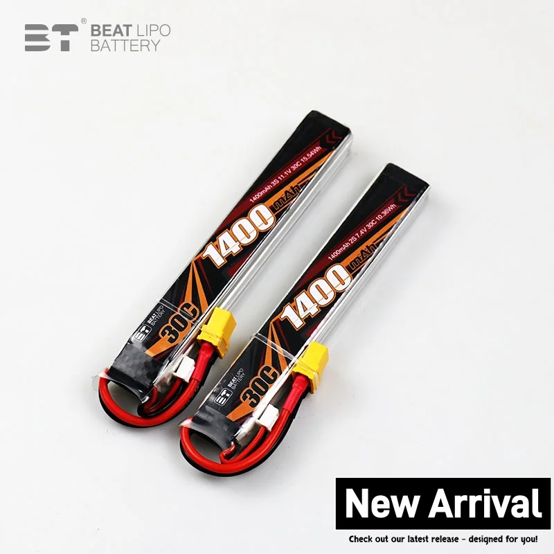 

Аккумулятор LiPo 1400 мАч 7.4В 2S 30C для радиоуправляемых машинок, водяных пистолетов и электрических игрушек для детей