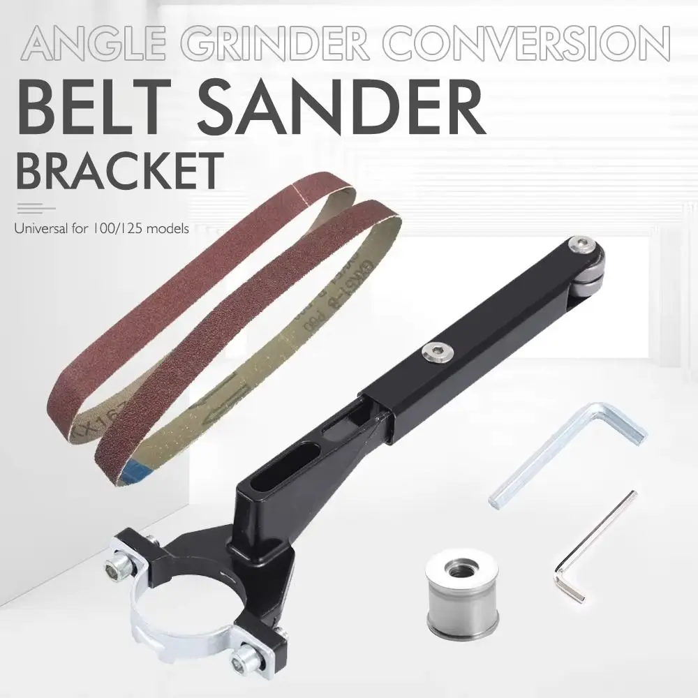 Multi Function Belt Sander Attachment Stainless Steel Sanding Adapter Low Noise Pipe Tube Bracket Replace The Angle Grinder
