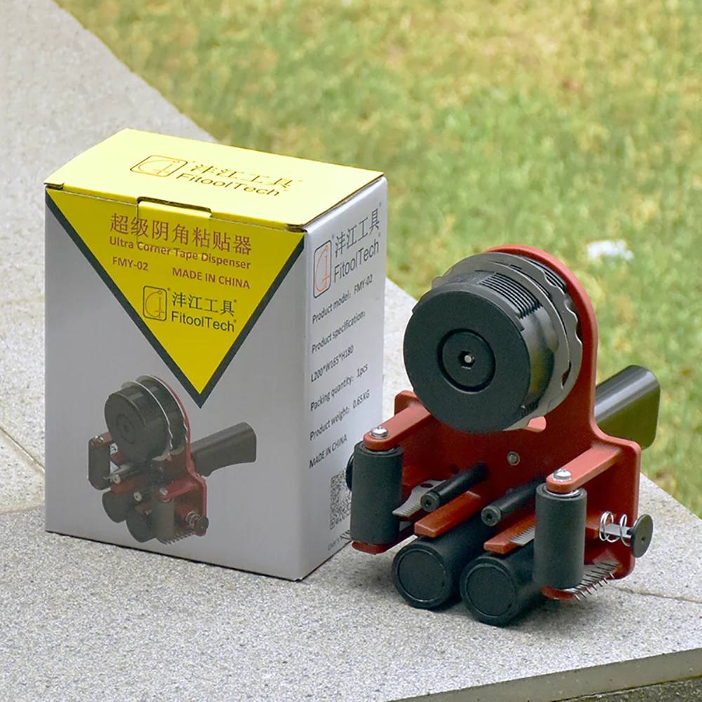 Mesin Perekat Kertas Bertekstur dengan Dispenser Pita Sudut, Mesin Perekat Stiker Cat Semprot, Pita Penutup Sambungan, Alat Penanda Panduan Linier