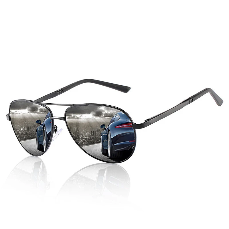 Men polarized sun glasses is aluminum magnesium framed driver driving glasses lens mirror motorcycle running travel