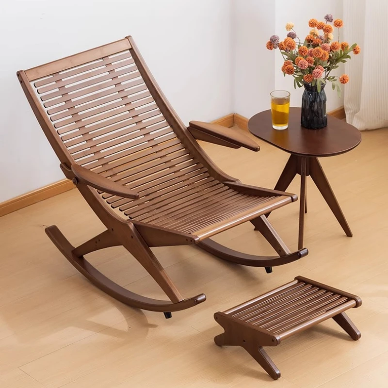 Sillón Reclinable para Oficina, Relajación, Lectura, Descanso, Dormir, Sillón Reclinable de Madera para Adultos, Muebles para el Hogar