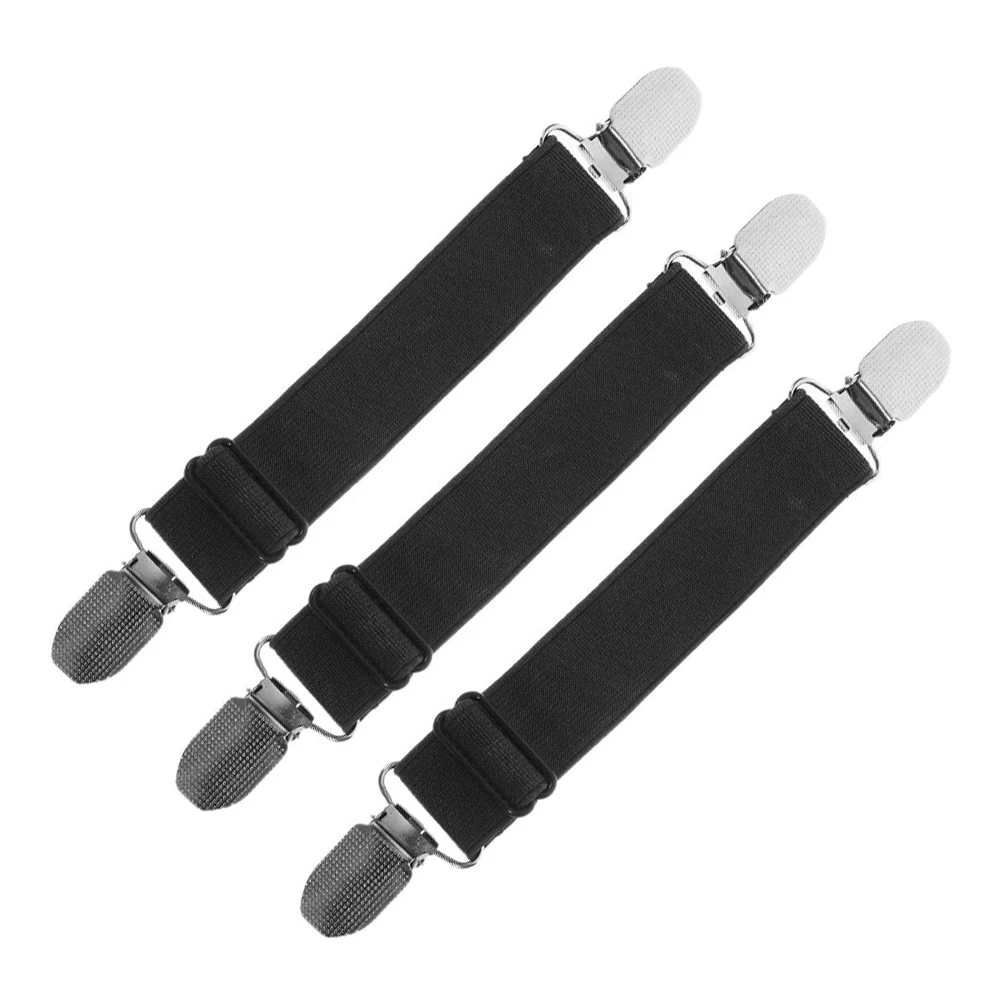 

3pcs Elastic Cuffs Adjustable Boot Straps Windproof Waterproof Clips for Men Women Riding Sports Pant Leg Protectors Lightweight