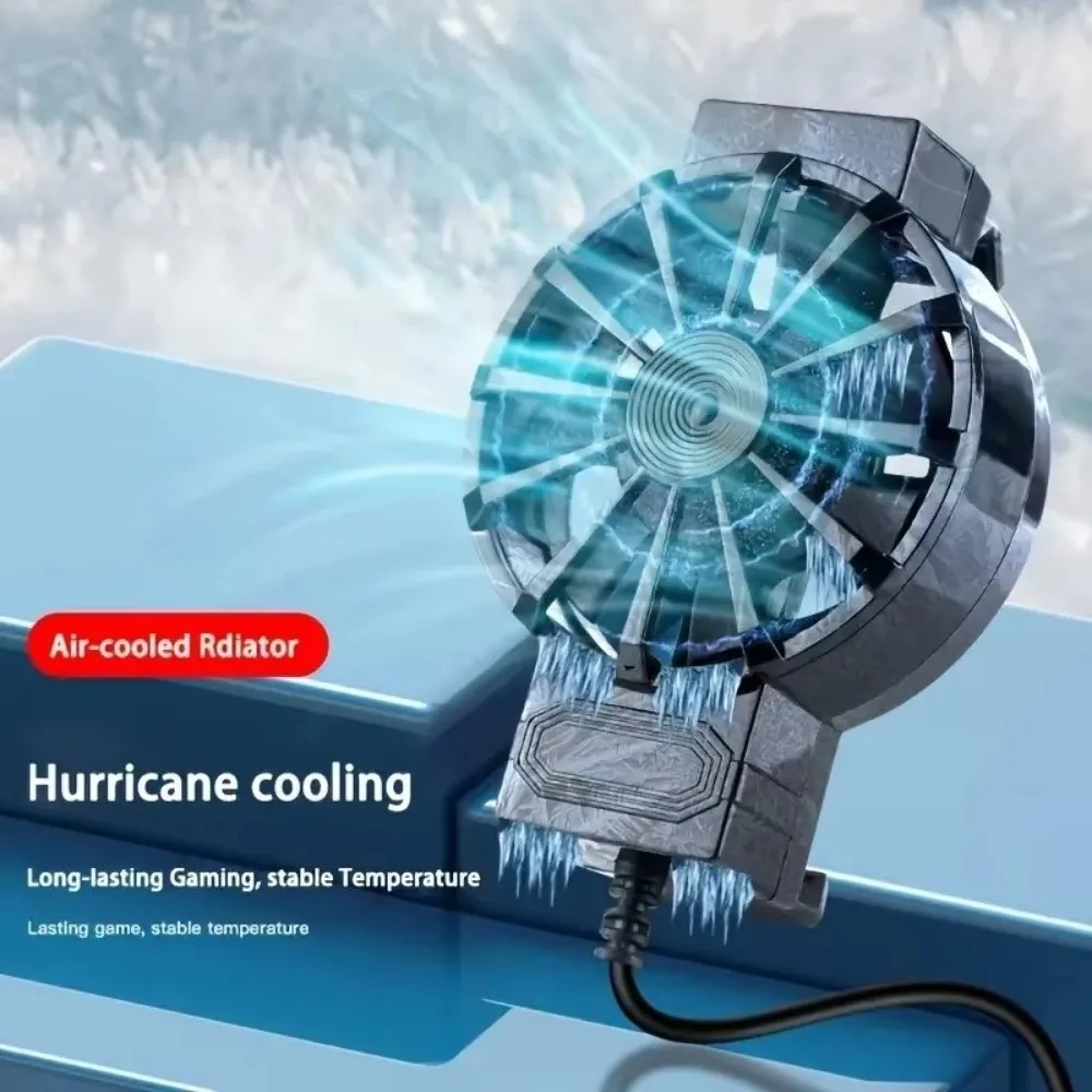 USB Powered Phone Cooling Fan Air-Cooled Mute Portable Phone Cooler Back Clip Heatsink Mini Cooling Fan for Game Live Streaming