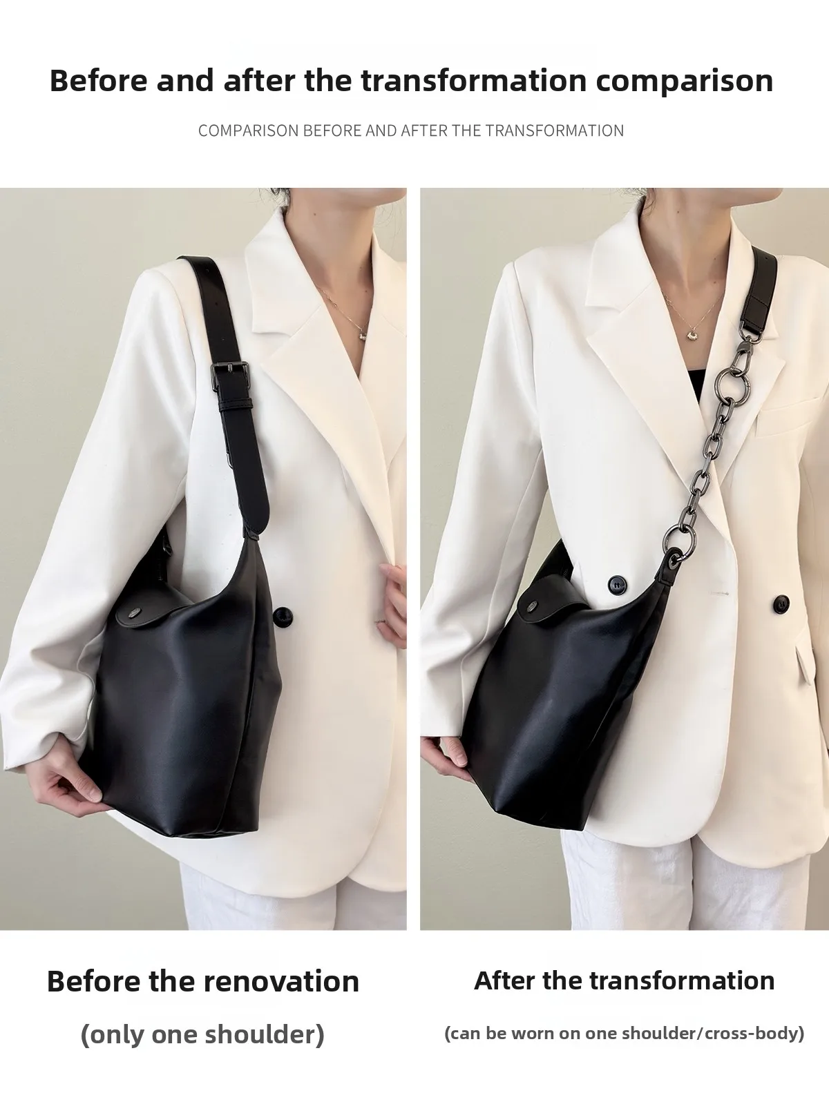 Bag Extension Chain For Longchamp Hobo High-end Fashion Diy Chain Shoulder Replacement Strap Bag Modification Accessories