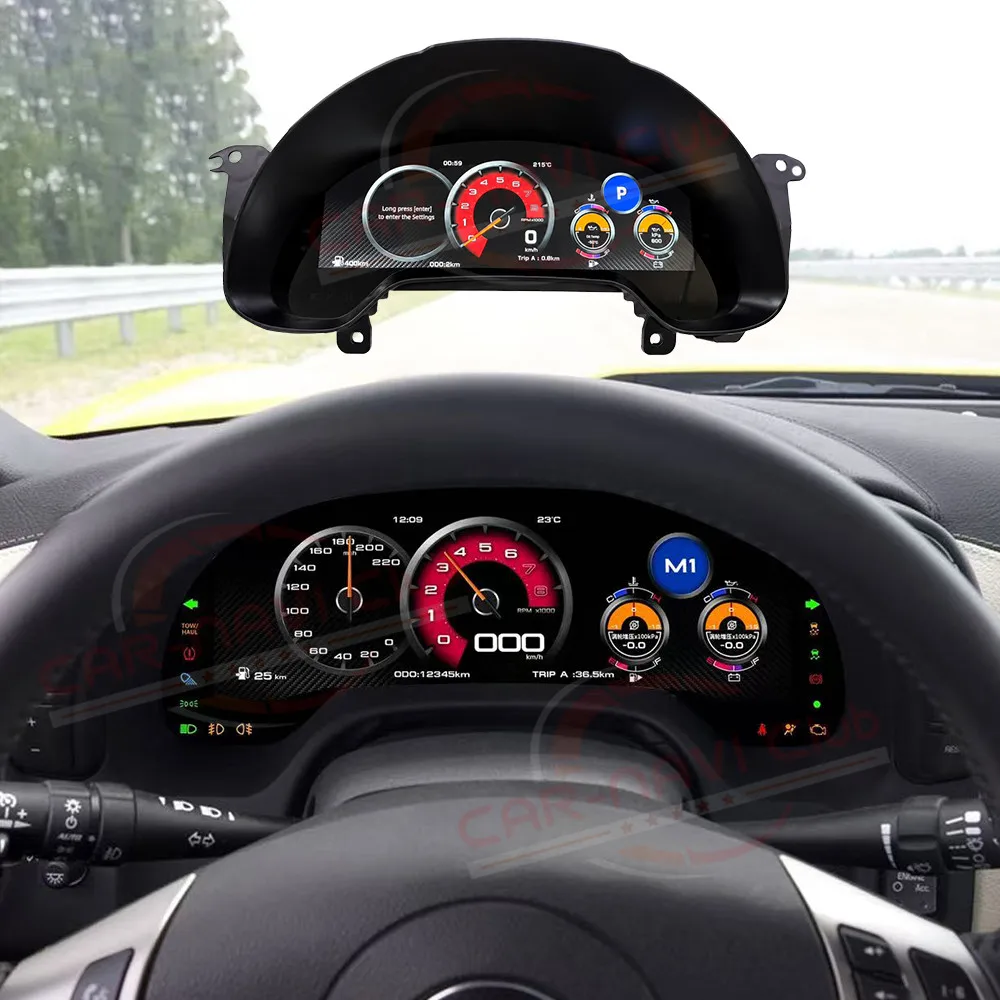 Car GPS Multimedia Player For Chevrolet Corvette LCD instrunent Panel Speed Meter Screen Stereo Dashboard  Dashboard Speed Meter