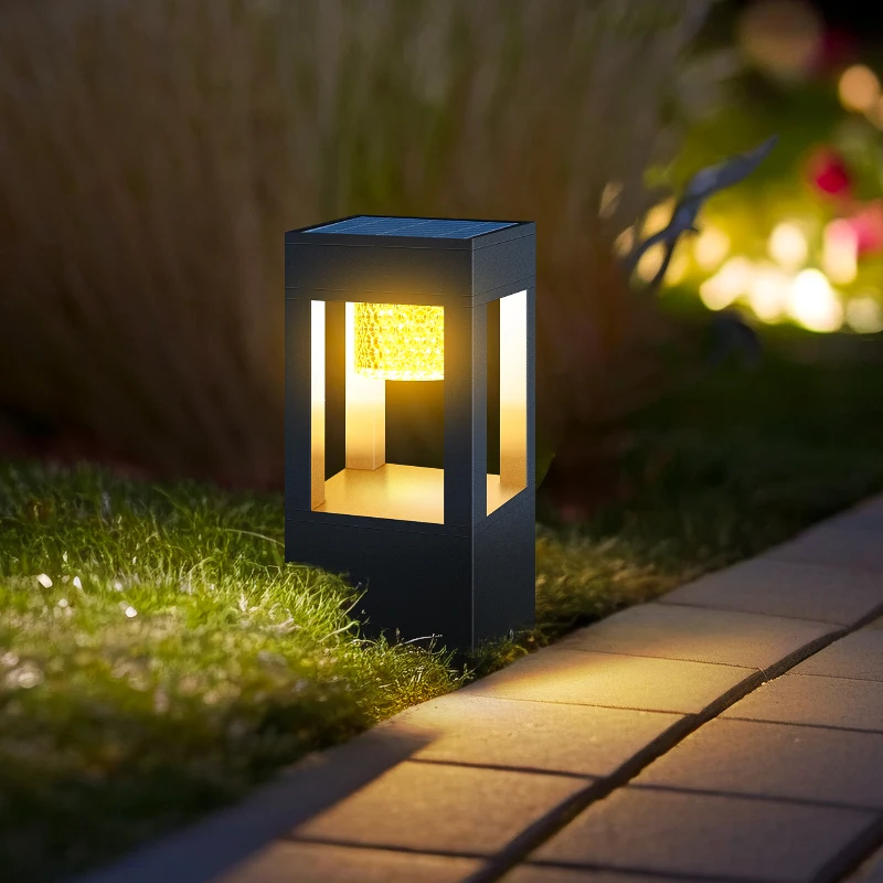 

Solar modern lawn lamp inserted into the ground, waterproof outdoor lamp, courtyard garden villa aisle floor lamp