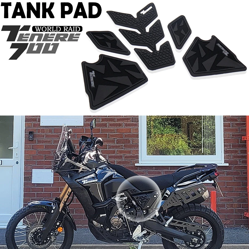 

For YAMAHA Tenere 700 Adventure T700 2025 Protector Anti Slip Fuel Tank Pad Sticker Gas Knee Grip Traction Side Pad 3M Decal