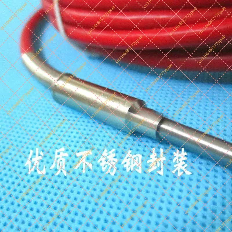 Double pt100 temperature sensor four-wire high temperature probe waterproof pt1000 platinum thermal resistance silicone shield