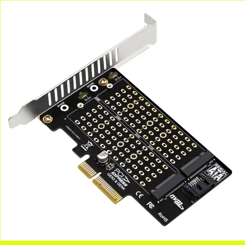 SZSU M.2 NVMe SSD To PCIE 4X 8X 16X Adapter B+M-Key Card Support PCI-E