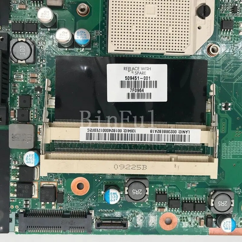 Laptop Motherboard para HP Pavilion, 100% completo testado, funcionando bem, Mainboard, DV6-1000, 509451-001, 509451-501, 509451-601