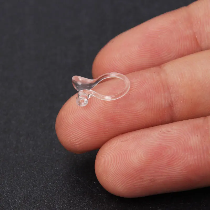 Convertidores de aretes de resina, clips de oreja invisibles de plástico para bricolaje, accesorios ligeros para modificar joyas para orejas sin perforar