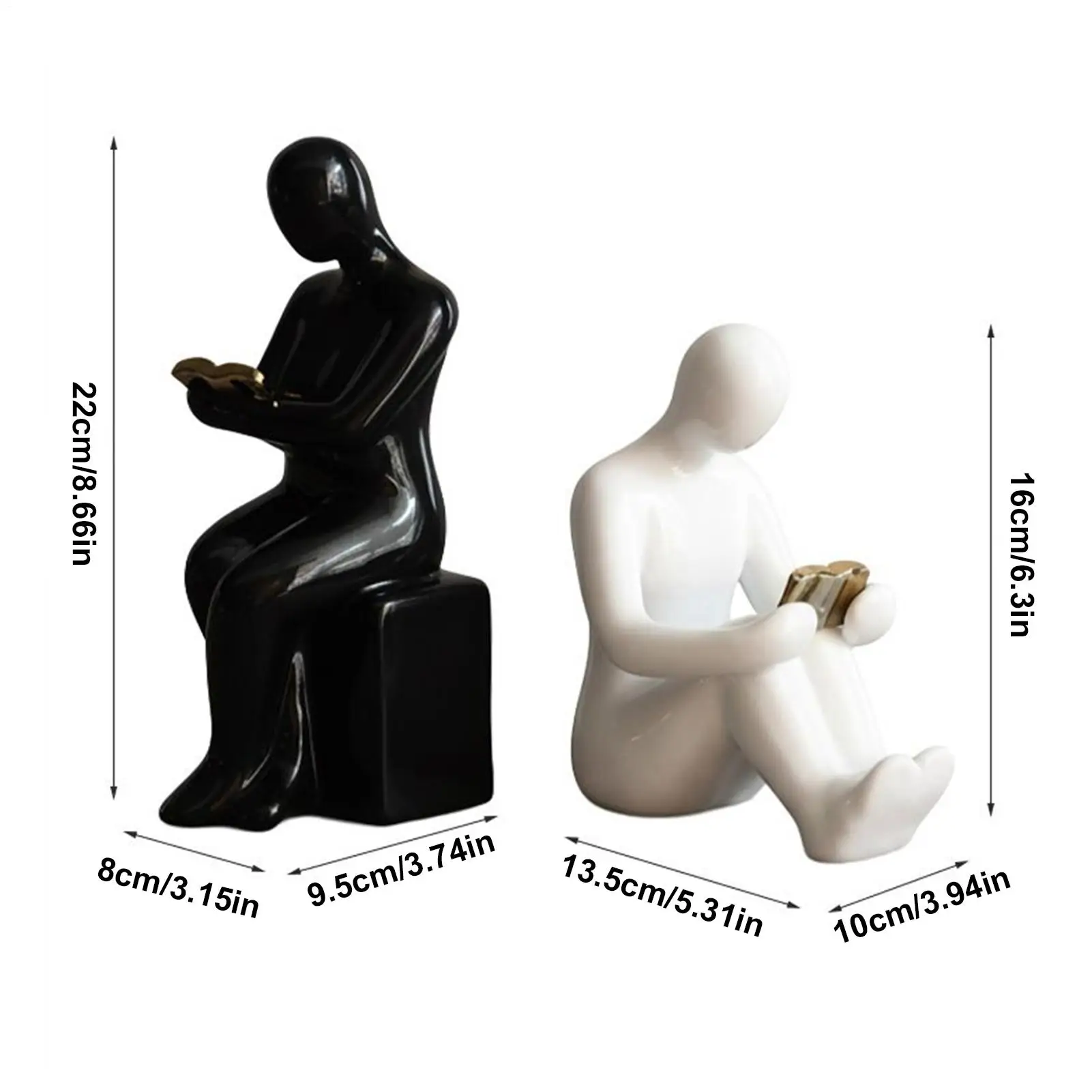 نهايات كتاب الجدة ثلاثية الأبعاد على شكل بشري عرض حديث ديكور الدفتين الحديثة لأصدقاء العائلة غرفة المعيشة مكتبة المكتب المنزلي