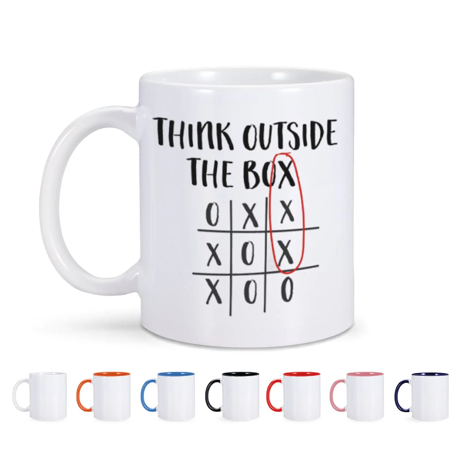 Novelty Coffee Mug Think Outside The Box Inspiration Encouragement Gift Home Water Tea Cup Perfect Gift for Friend Child Student