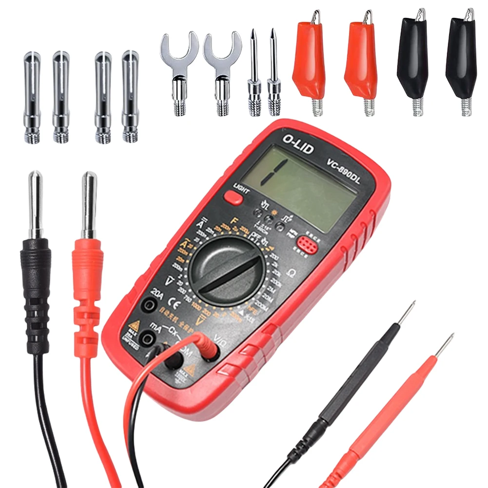 16 in 1 Test Hook Test Probes Lead Kit Electrical Multimeter Test Leads Set with Alligator Clips Multimeter Probe Test Leads Pin