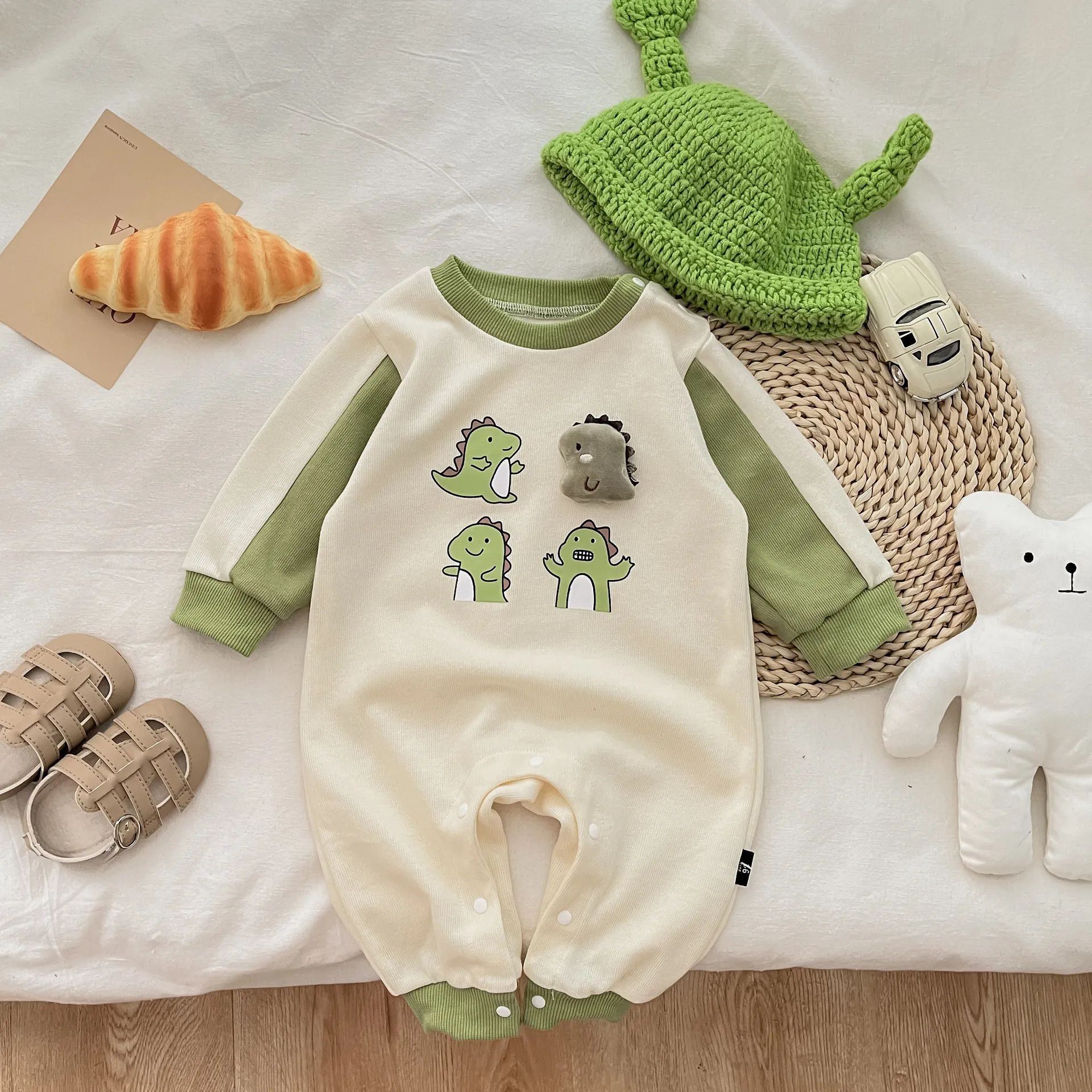 

3D Dinosaur Baby Bodysuit Cute Long Sleeve Jumpsuit Infant Romper Newborn Overall Baby Boy Girl Clothes Spring Autumn 0-18 Month