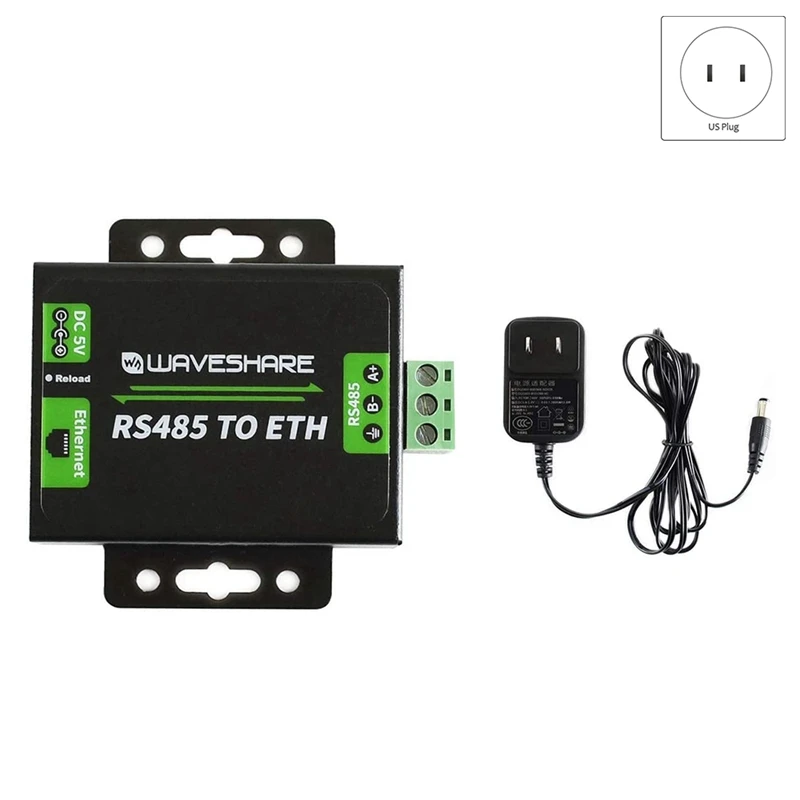 Convertitore da RS485 a Ethernet con alta velocità a bassa potenza ad alta stabilità RS485 a RJ45 facile da comunicare tra spina usa