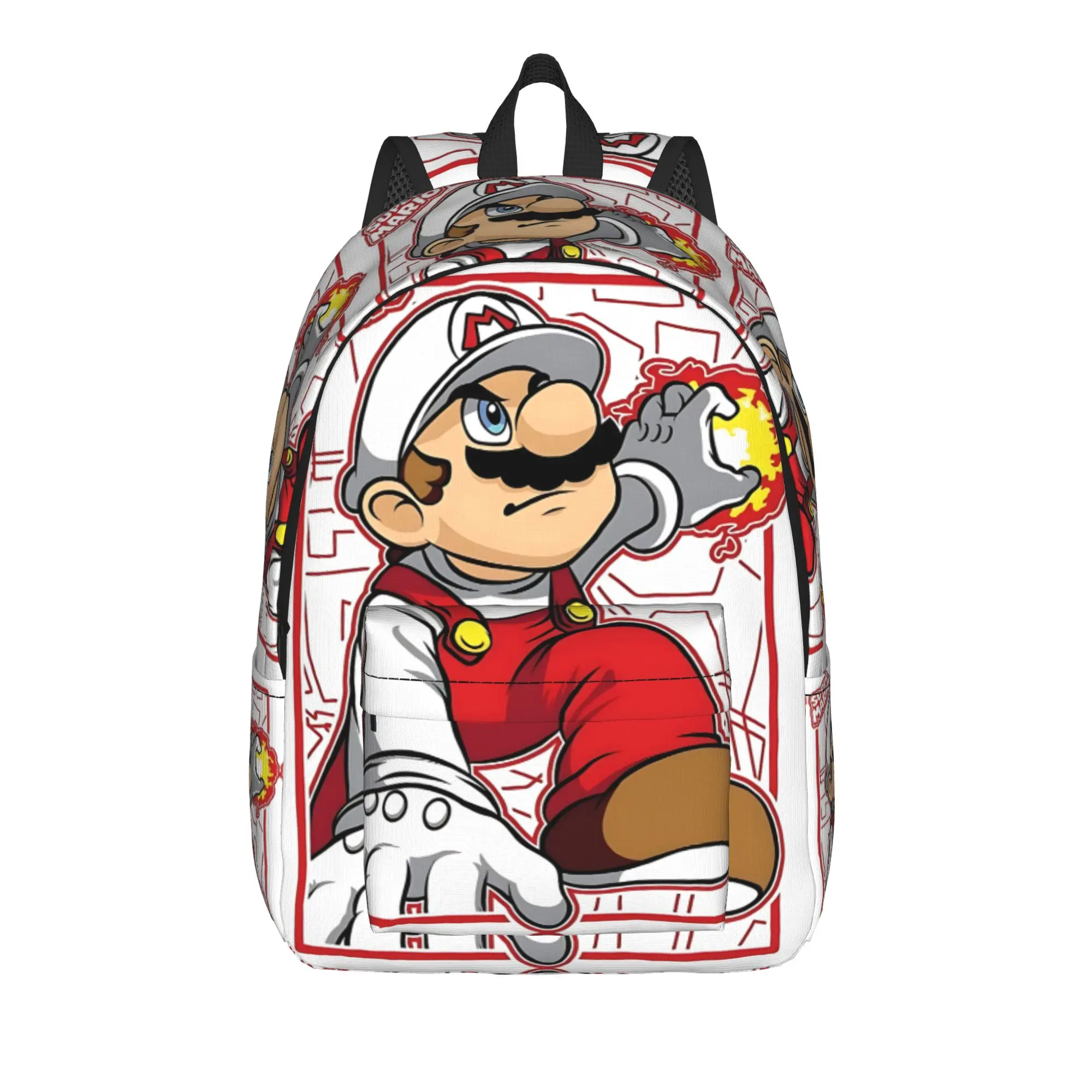 Fashion Cartoon Super Mario Backpack  Mochilas Daily For Work Sturdy Shoulder Rucksack