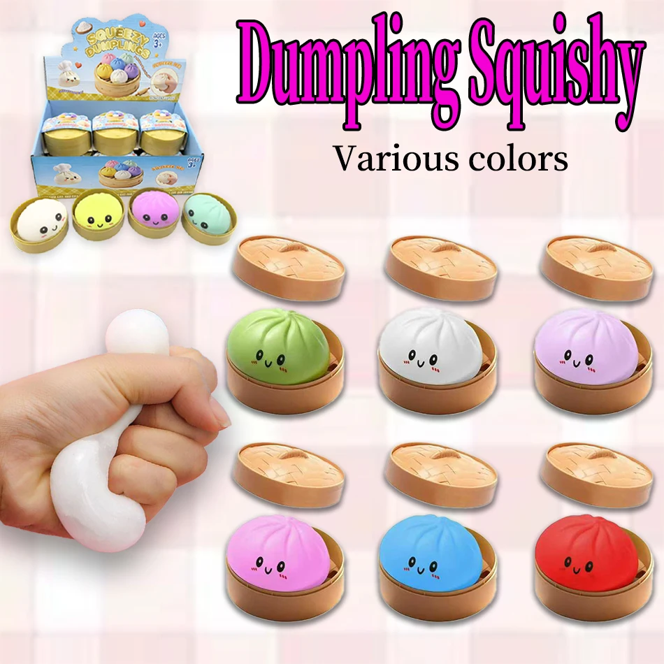 

Blind box Colorful Simulated Dumpling Squishy Relaxing Relieve Anxiety Antistress Erhance Happiness Rebound Squeeze Reliewer Toy