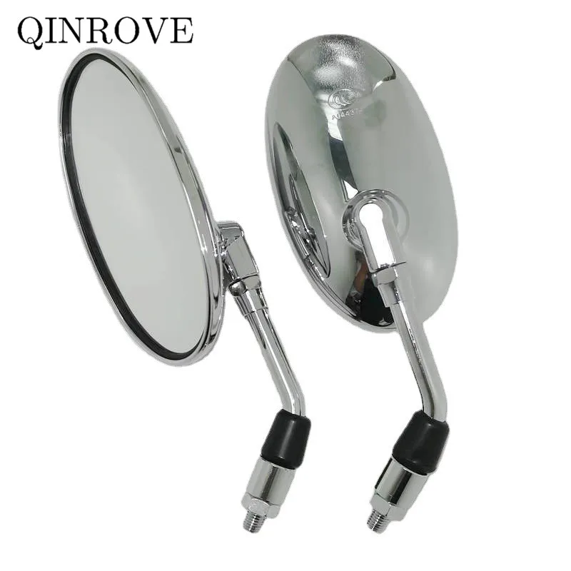 ABS Motorcycle Rear View Mirror 8/10MM ATV Streetbike Universal Chrome Mirror For Honda Shadow 750 VTX 1800 CB650R CB125R