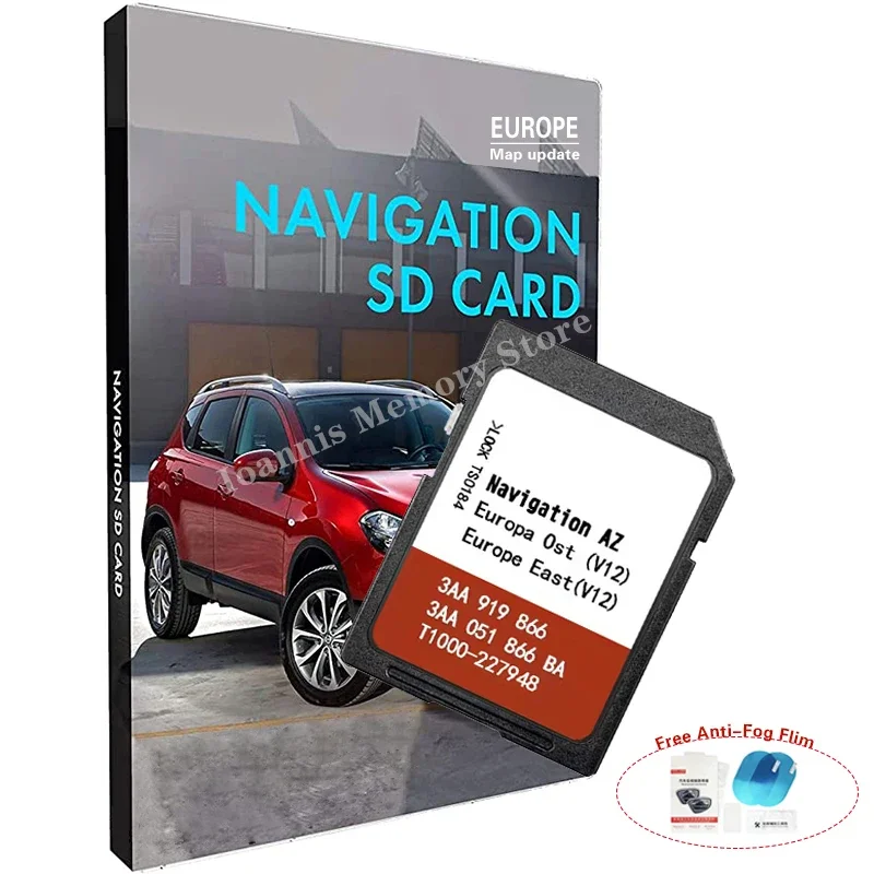 Ost Navigation AZ V12 RNS315 East Europe SD Card for VW Maps Nav Update Jetta Passat B6 B7 3C