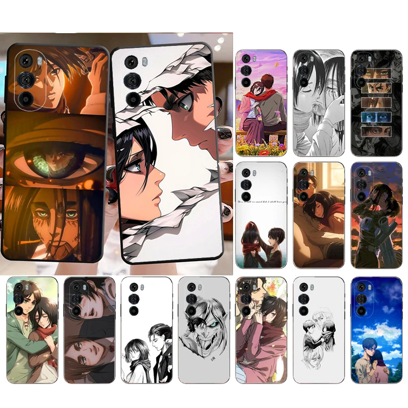 

Mikasa ackerman and eren yeager Case For Motorola Edge 50 40 Pro 60 50 40 30 Ultra Neo Fusion Moto G Play G Stylus G Power G