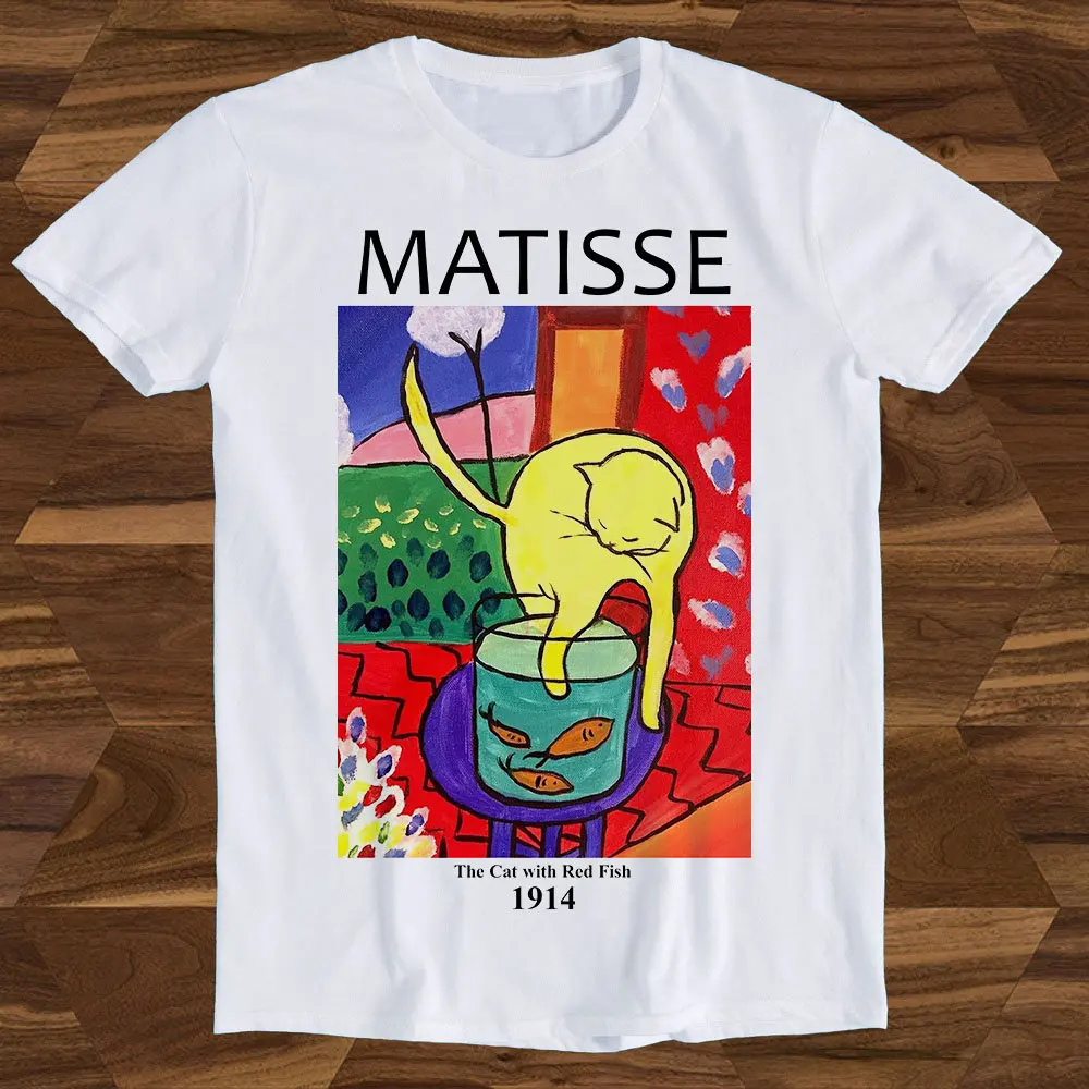 Henri Matisse The Cat with Red Fish Best Seller T Shirt Top T1108