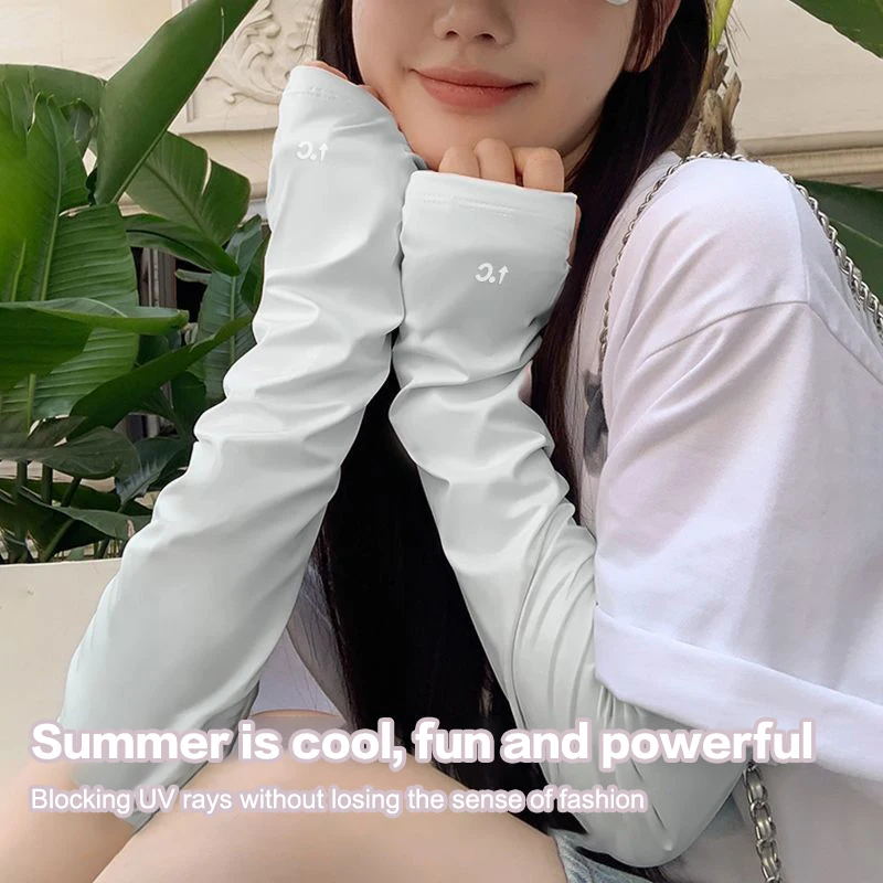 1 para długich rękawiczek ochrona przed słońcem UV osłona dłoni osłona dłoni rękawy z filtrem przeciwsłonecznym na zewnątrz luźne, oddychające rękawy naramienne