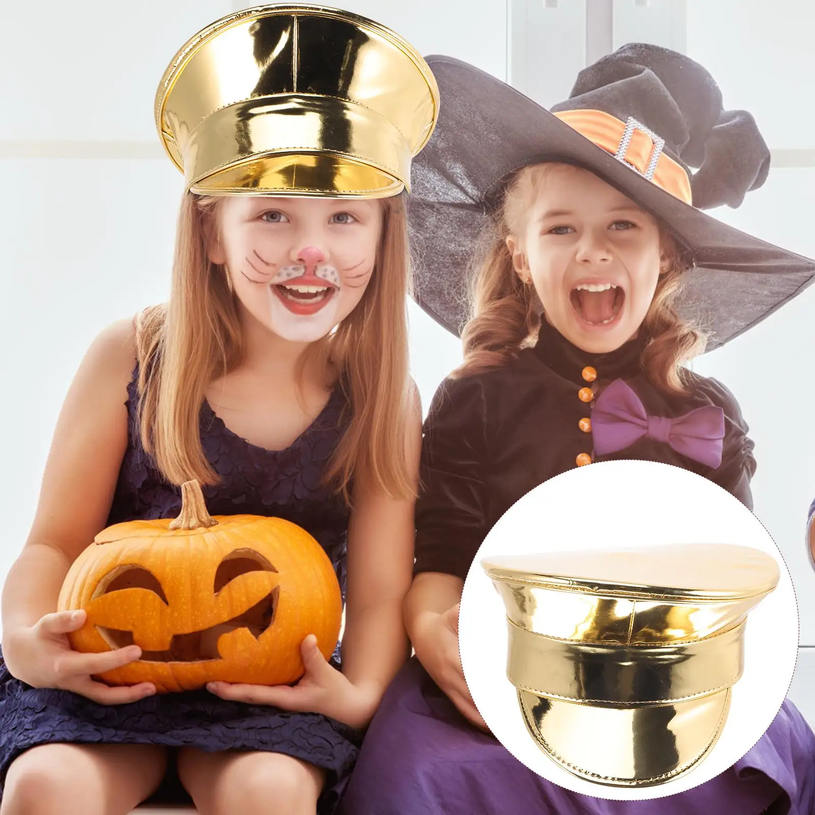 

Glossy Beret Sailor Hat Navy Cap Women Nautical Costume Party Hats Fashion Accessories Compact Design Face Slimming Effect