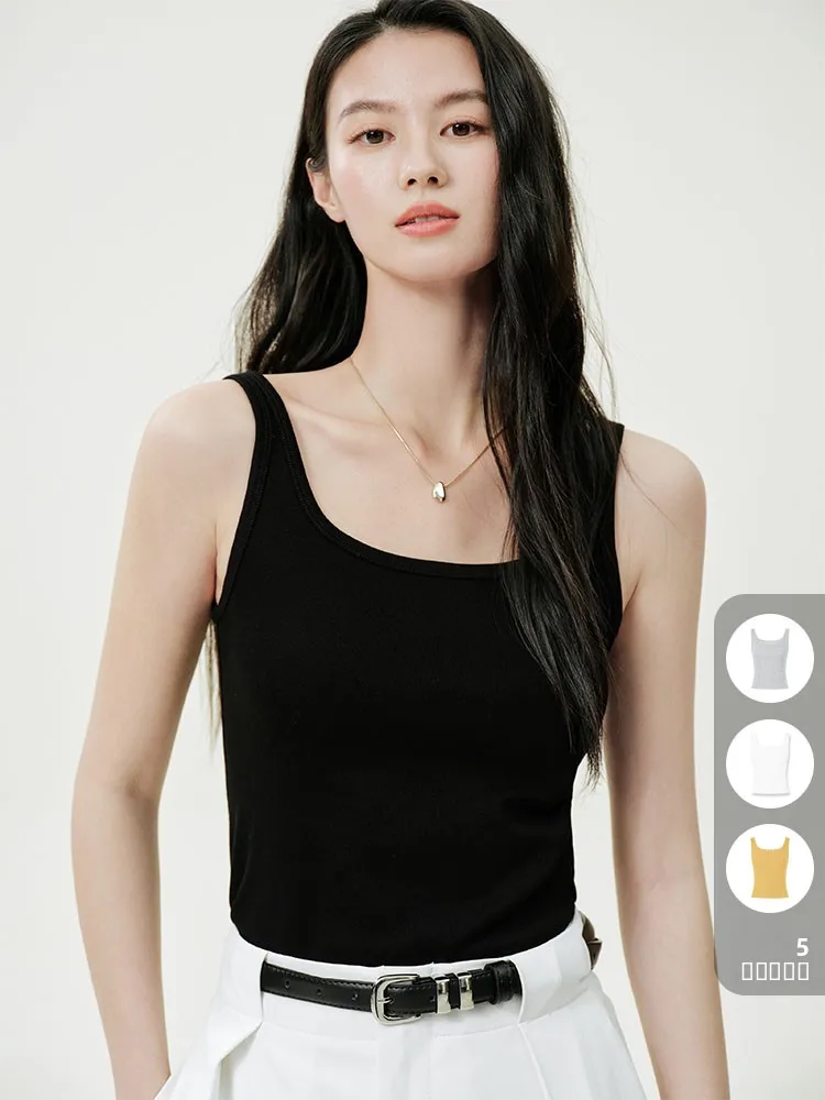 

Meiyang Хлопковая приталенная майка с квадратным воротником и эластичной резинкой на талии «Песочные часы» женская летняя повседневная ort irt