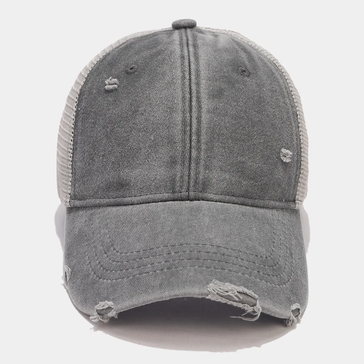 Men's and women's baseball hats, retro sports casual mesh breathable curved brim hat