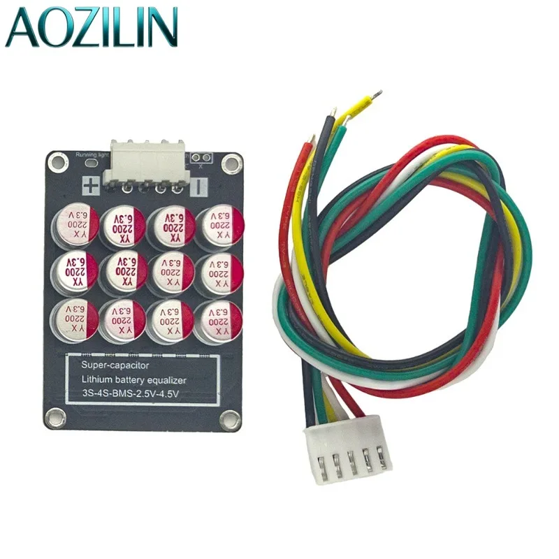 AOZILIN New 4S Li-ion LiFePO4 Battery Protection Board, Active Balancer Energy Transfer Equalization BMS Module