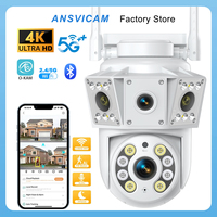 8MP 4K Dual-Lens PTZ Security WiFi Camera Dual-Screen Display AI Human Detection Auto Tracking Two-Way Audio IP66 Outdoor Camera