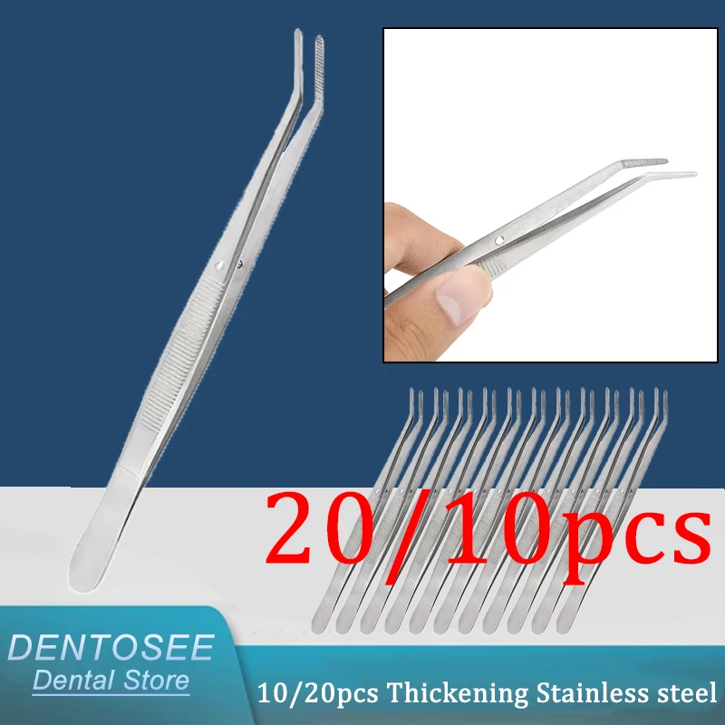 

Professional Dental Tweezers 10-20PCS Stainless Steel Filling Clip, Medical Surgical Nippers for Nail Art Instruments