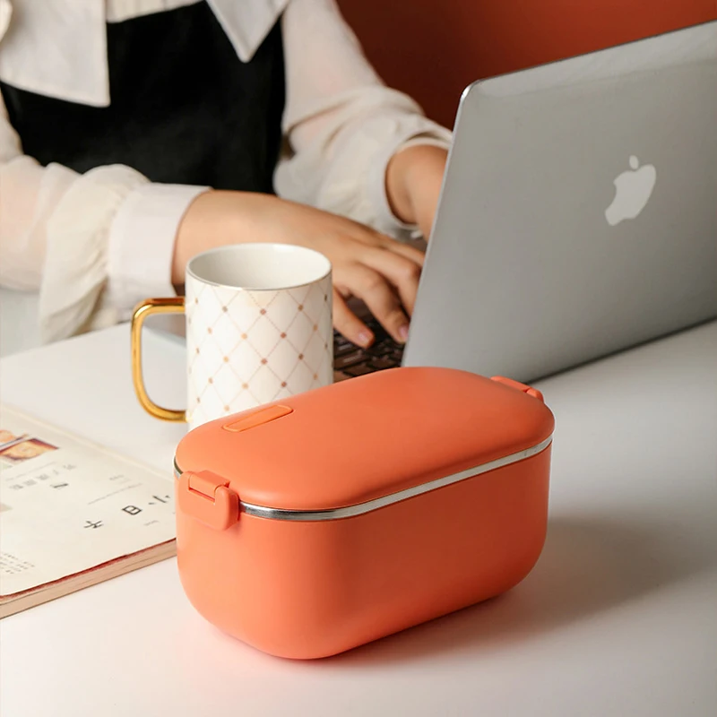 110V 220V Elektrische Lunchbox 1L Mini Draagbare Rijstkoker Lunch Verwarming Box Constante Temperatuur Verwarming Bento Box Voedsel warmer