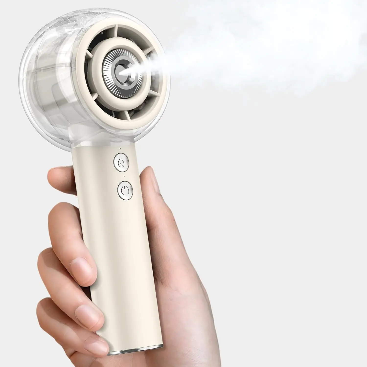 

Misting Portable Handheld Fan 6000mAh Rechargeable Battery, Personal Mini Fans with 4 Strong Windfor Travel, Camping, Beach